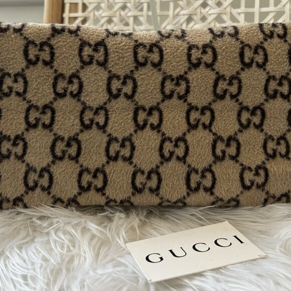 Gucci Black & Beige Wool Guccissima GG Tote with Strap and dust bag - Picture 7 of 15